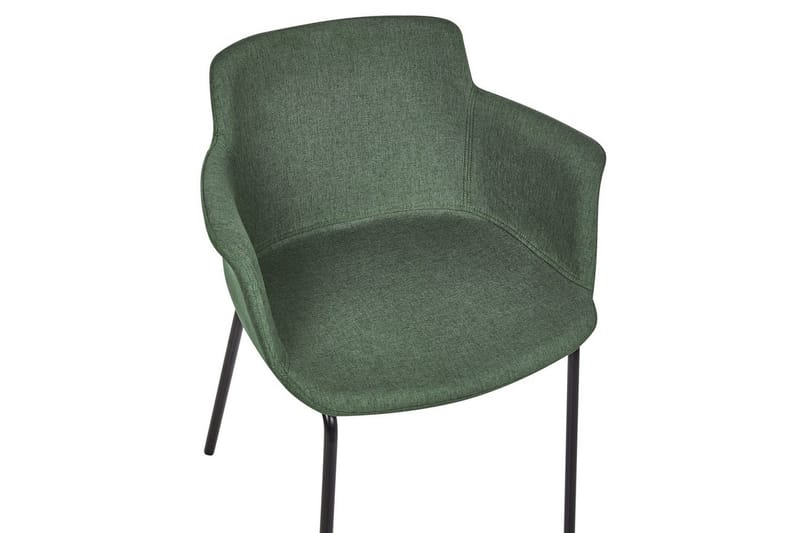 Sett med 2 spisestuestoler Belfield - Grønn, svart - Møbler - Stoler - Spisestuestoler & kjøkkenstoler