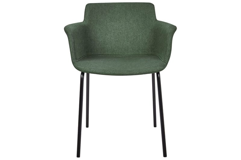 Sett med 2 spisestuestoler Belfield - Grønn, svart - Møbler - Stoler - Spisestuestoler & kjøkkenstoler