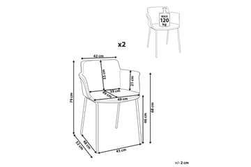 Sett med 2 spisestuestoler Belfield - Mintgrønn, Svart - Møbler - Stoler - Spisestuestoler & kjøkkenstoler