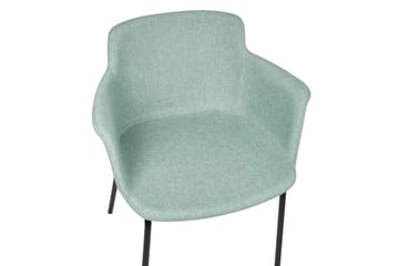 Sett med 2 spisestuestoler Belfield - Mintgrønn, Svart - Møbler - Stoler - Spisestuestoler & kjøkkenstoler