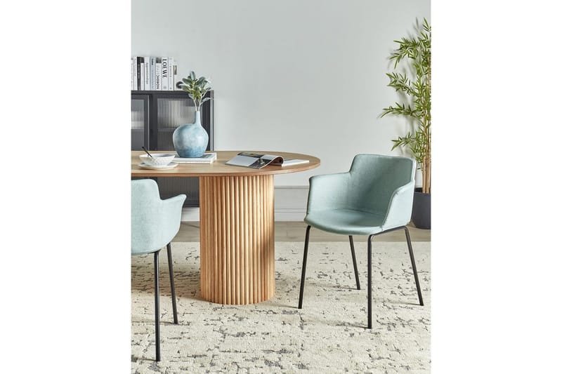 Sett med 2 spisestuestoler Belfield - Mintgrønn, Svart - Møbler - Stoler - Spisestuestoler & kjøkkenstoler