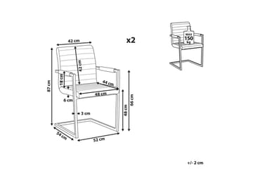 Sett med 2 spisestuestoler Buford - Møbler - Stoler - Spisestuestoler & kjøkkenstoler