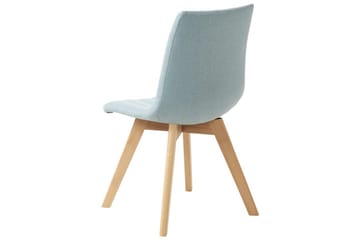 Sett med 2 spisestuestoler Calgary - Blått, lyst tre - Møbler - Stoler - Spisestuestoler & kjøkkenstoler