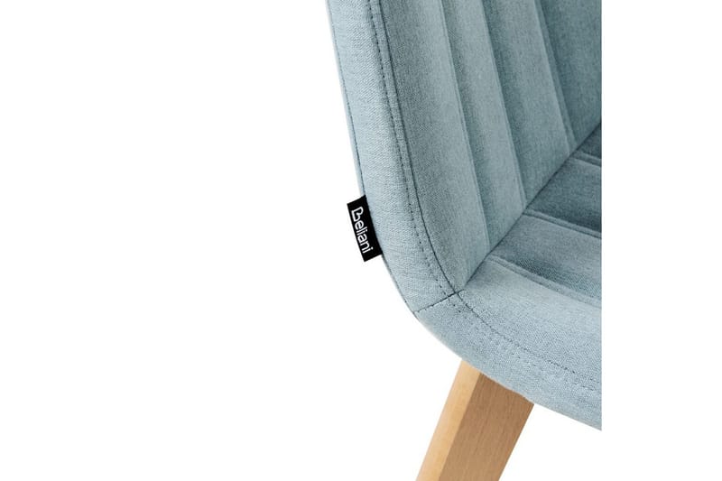 Sett med 2 spisestuestoler Calgary - Blått, lyst tre - Møbler - Stoler - Spisestuestoler & kjøkkenstoler