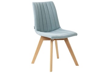 Sett med 2 spisestuestoler Calgary - Blått, lyst tre - Møbler - Stoler - Spisestuestoler & kjøkkenstoler