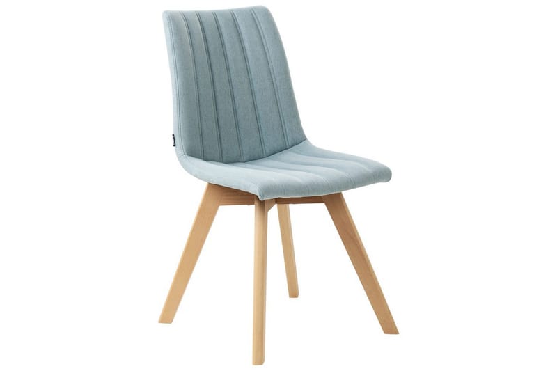 Sett med 2 spisestuestoler Calgary - Blått, lyst tre - Møbler - Stoler - Spisestuestoler & kjøkkenstoler