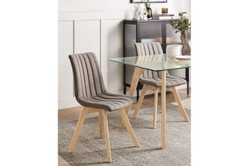 Sett med 2 spisestuestoler Calgary - Brun, lyst tre - Møbler - Stoler - Spisestuestoler & kjøkkenstoler