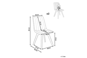 Sett med 2 spisestuestoler Calgary - Grønt, lyst treverk - Møbler - Stoler - Spisestuestoler & kjøkkenstoler