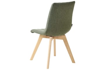 Sett med 2 spisestuestoler Calgary - Grønt, lyst treverk - Møbler - Stoler - Spisestuestoler & kjøkkenstoler