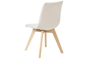 Sett med 2 spisestuestoler Calgary - Hvit, lyst tre - Møbler - Stoler - Spisestuestoler & kjøkkenstoler