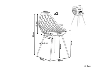 Sett med 2 spisestuestoler Canton ll - Møbler - Stoler - Spisestuestoler & kjøkkenstoler