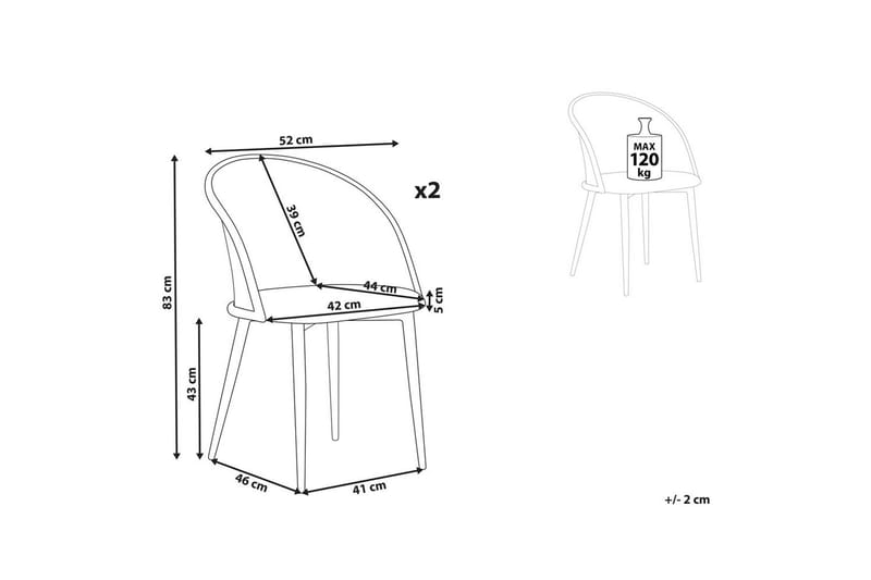 Sett med 2 spisestuestoler Cornell - Grønn, svart, lyst tre - Møbler - Stoler - Spisestuestoler & kjøkkenstoler