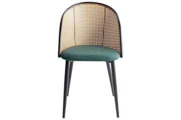 Sett med 2 spisestuestoler Cornell - Grønn, svart, lyst tre - Møbler - Stoler - Spisestuestoler & kjøkkenstoler