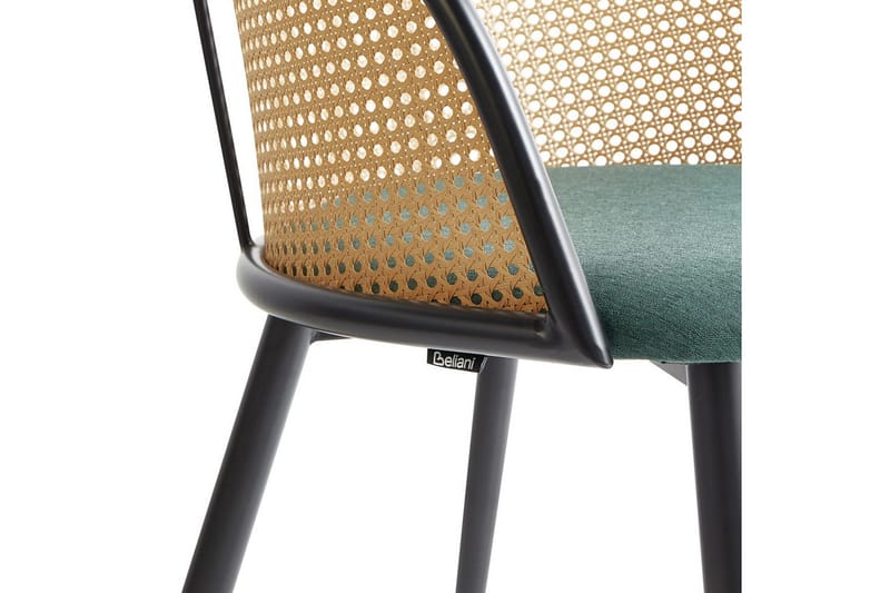 Sett med 2 spisestuestoler Cornell - Grønn, svart, lyst tre - Møbler - Stoler - Spisestuestoler & kjøkkenstoler