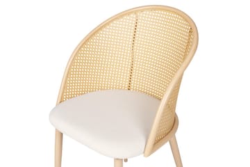 Sett med 2 spisestuestoler Cornell - Lyst tre, beige - Møbler - Stoler - Spisestuestoler & kjøkkenstoler