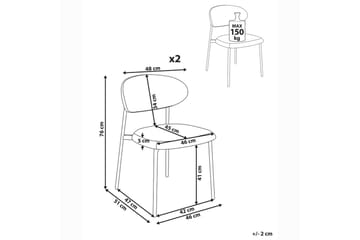 Sett med 2 spisestuestoler Cowley - Møbler - Stoler - Spisestuestoler & kjøkkenstoler