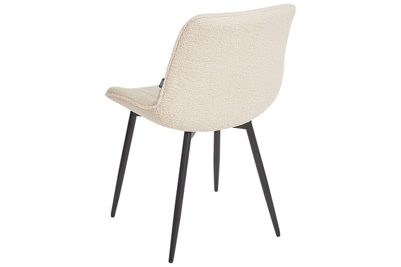 Sett med 2 spisestuestoler Dubrovnik - Beige, svart/Bouclé - Møbler - Stoler - Spisestuestoler & kjøkkenstoler
