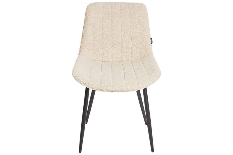 Sett med 2 spisestuestoler Dubrovnik - Beige, svart/Bouclé - Møbler - Stoler - Spisestuestoler & kjøkkenstoler