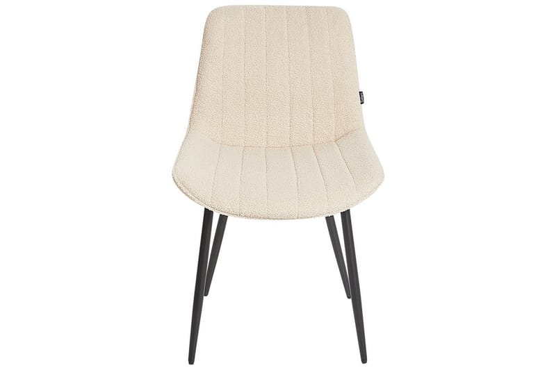 Sett med 2 spisestuestoler Dubrovnik - Beige, svart/Bouclé - Møbler - Stoler - Spisestuestoler & kjøkkenstoler