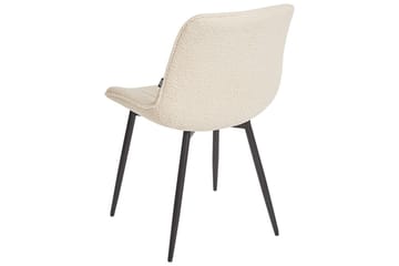 Sett med 2 spisestuestoler Dubrovnik - Beige, svart/Bouclé - Møbler - Stoler - Spisestuestoler & kjøkkenstoler