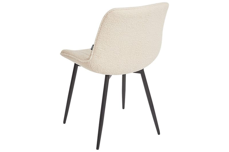 Sett med 2 spisestuestoler Dubrovnik - Beige, svart/Bouclé - Møbler - Stoler - Spisestuestoler & kjøkkenstoler