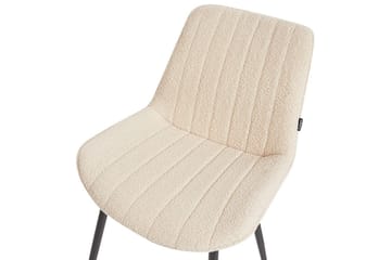 Sett med 2 spisestuestoler Dubrovnik - Beige, svart/Bouclé - Møbler - Stoler - Spisestuestoler & kjøkkenstoler