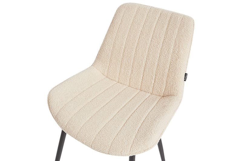 Sett med 2 spisestuestoler Dubrovnik - Beige, svart/Bouclé - Møbler - Stoler - Spisestuestoler & kjøkkenstoler