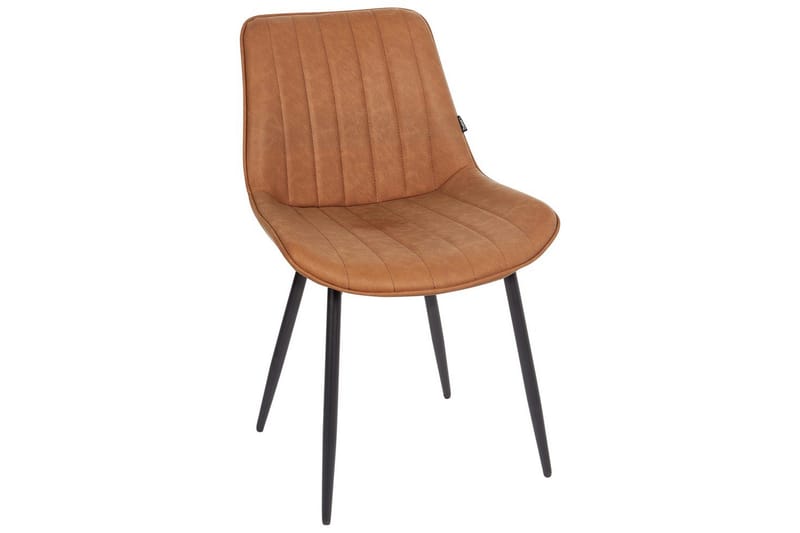 Sett med 2 spisestuestoler Dubrovnik - Brun, Svart/Kunstlær - Møbler - Stoler - Spisestuestoler & kjøkkenstoler