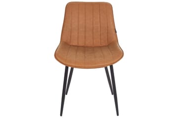 Sett med 2 spisestuestoler Dubrovnik - Brun, Svart/Kunstlær - Møbler - Stoler - Spisestuestoler & kjøkkenstoler