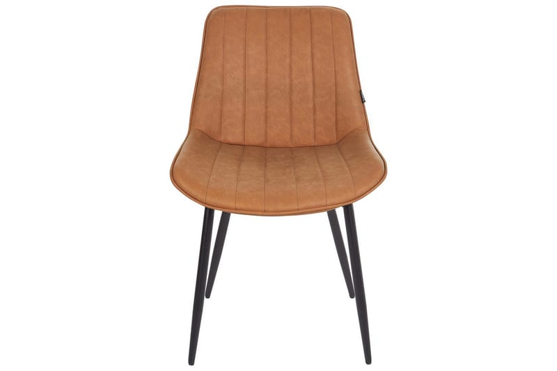 Sett med 2 spisestuestoler Dubrovnik - Brun, Svart/Kunstlær - Møbler - Stoler - Spisestuestoler & kjøkkenstoler