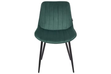 Sett med 2 spisestuestoler Dubrovnik - Grønn, svart/Fløyel - Møbler - Stoler - Spisestuestoler & kjøkkenstoler