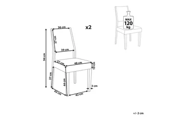 Sett med 2 spisestuestoler Elmira - Møbler - Stoler - Spisestuestoler & kjøkkenstoler