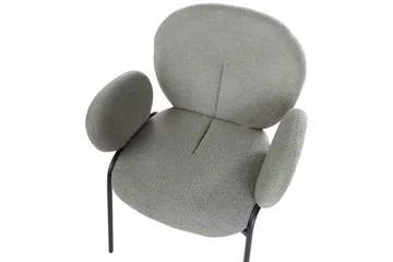 Sett med 2 spisestuestoler Ely - Grønn, svart - Møbler - Stoler - Spisestuestoler & kjøkkenstoler