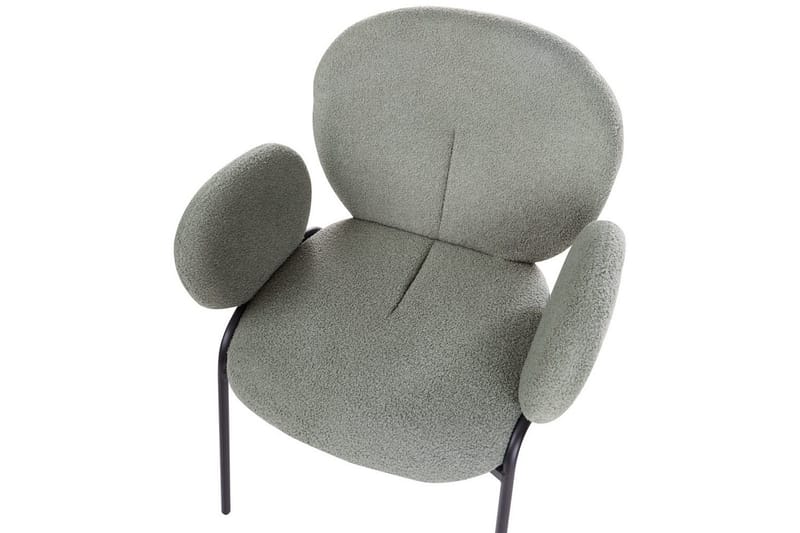 Sett med 2 spisestuestoler Ely - Grønn, svart - Møbler - Stoler - Spisestuestoler & kjøkkenstoler