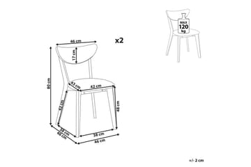 Sett med 2 spisestuestoler Erie - Møbler - Stoler - Spisestuestoler & kjøkkenstoler
