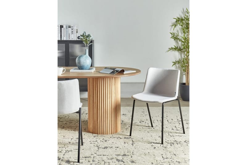 Sett med 2 spisestuestoler Esbon - Grå, svart - Møbler - Stoler - Spisestuestoler & kjøkkenstoler