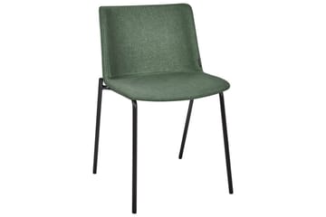 Sett med 2 spisestuestoler Esbon - Grønn, svart - Møbler - Stoler - Spisestuestoler & kjøkkenstoler