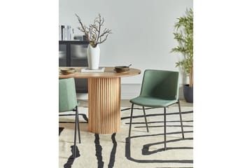 Sett med 2 spisestuestoler Esbon - Grønn, svart - Møbler - Stoler - Spisestuestoler & kjøkkenstoler