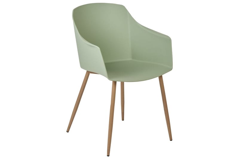 Sett med 2 spisestuestoler Fonda ll - Grønt, lyst tre - Møbler - Stoler - Spisestuestoler & kjøkkenstoler
