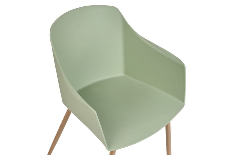 Sett med 2 spisestuestoler Fonda ll - Grønt, lyst tre - Møbler - Stoler - Spisestuestoler & kjøkkenstoler