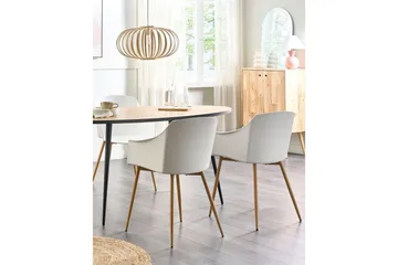 Sett med 2 spisestuestoler Fonda ll - Hvit, lyst tre - Møbler - Stoler - Spisestuestoler & kjøkkenstoler