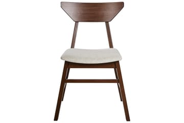 Sett med 2 spisestuestoler Hopkins - Brun, Beige - Møbler - Stoler - Spisestuestoler & kjøkkenstoler