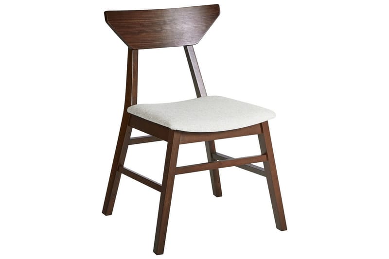 Sett med 2 spisestuestoler Hopkins - Brun, Beige - Møbler - Stoler - Spisestuestoler & kjøkkenstoler