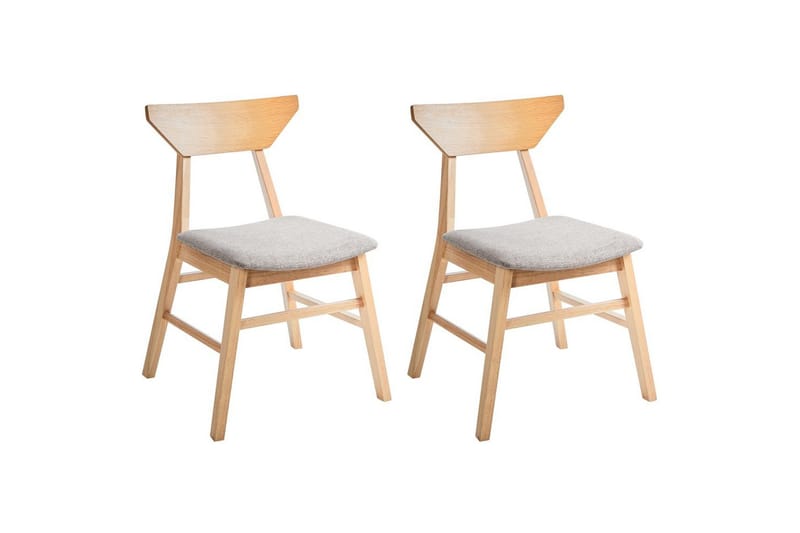 Sett med 2 spisestuestoler Hopkins, Brun, Taupe