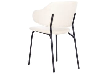 Sett med 2 spisestuestoler Kenai - Beige, svart - Møbler - Stoler - Spisestuestoler & kjøkkenstoler