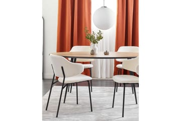 Sett med 2 spisestuestoler Kenai - Beige, svart - Møbler - Stoler - Spisestuestoler & kjøkkenstoler