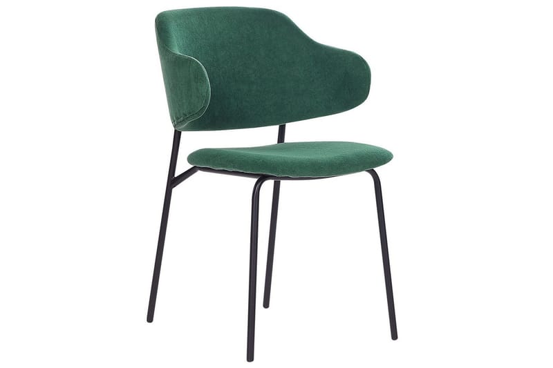 Sett med 2 spisestuestoler Kenai - Grønn, svart, Grønn, Svart - Møbler - Stoler - Spisestuestoler & kjøkkenstoler