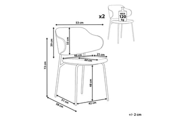 Sett med 2 spisestuestoler Kenai - Grønn, svart, Grønn, Svart - Møbler - Stoler - Spisestuestoler & kjøkkenstoler