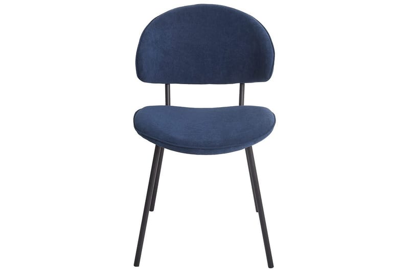 Sett med 2 spisestuestoler Kiana - Blå, Svart - Møbler - Stoler - Spisestuestoler & kjøkkenstoler