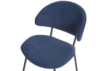 Sett med 2 spisestuestoler Kiana - Blå, Svart - Møbler - Stoler - Spisestuestoler & kjøkkenstoler